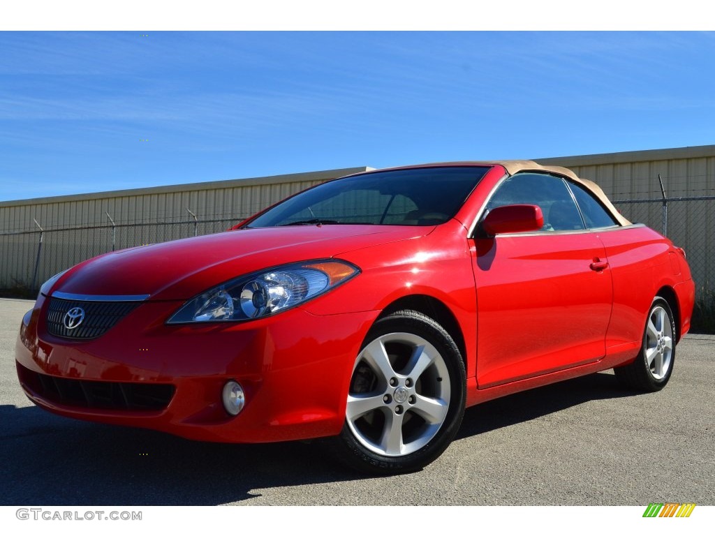 2006 Solara SLE V6 Convertible - Absolutely Red / Ivory photo #13