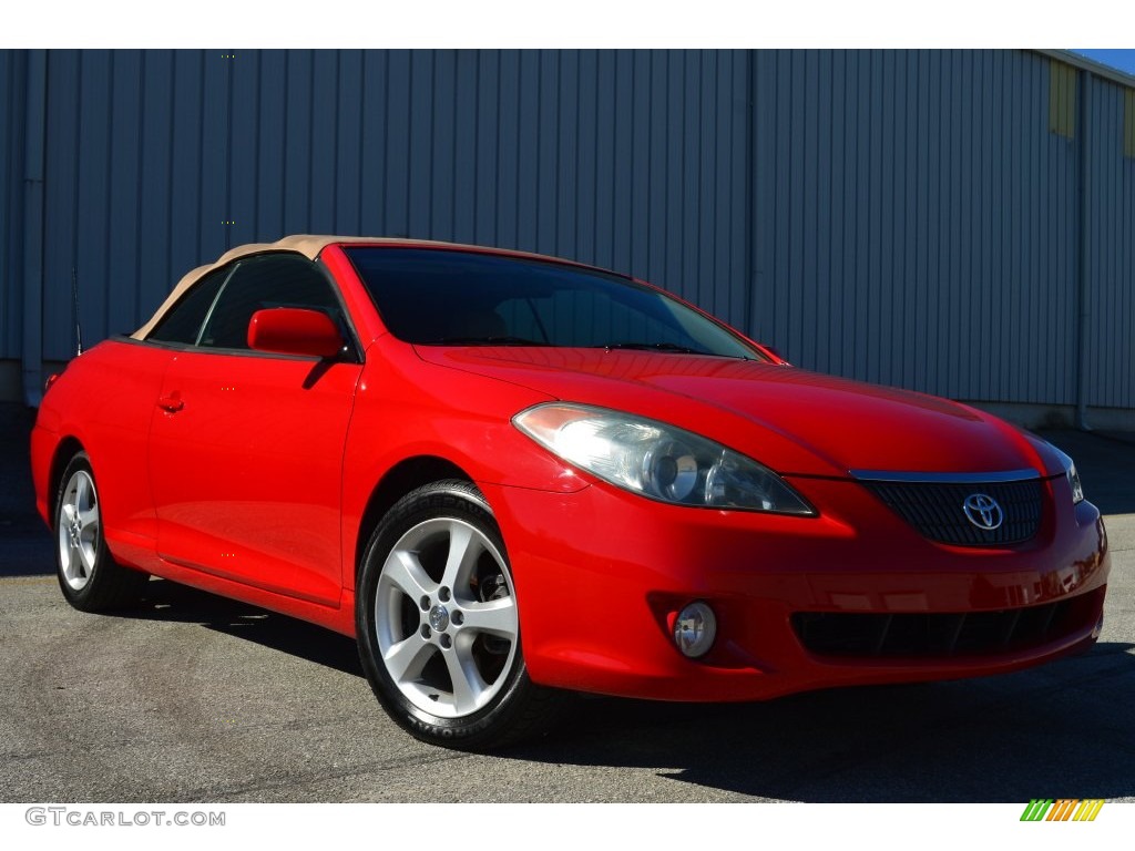 2006 Solara SLE V6 Convertible - Absolutely Red / Ivory photo #14