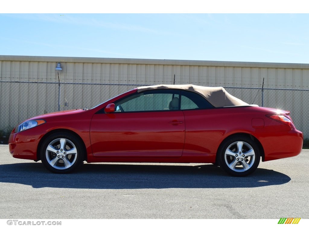 2006 Solara SLE V6 Convertible - Absolutely Red / Ivory photo #23
