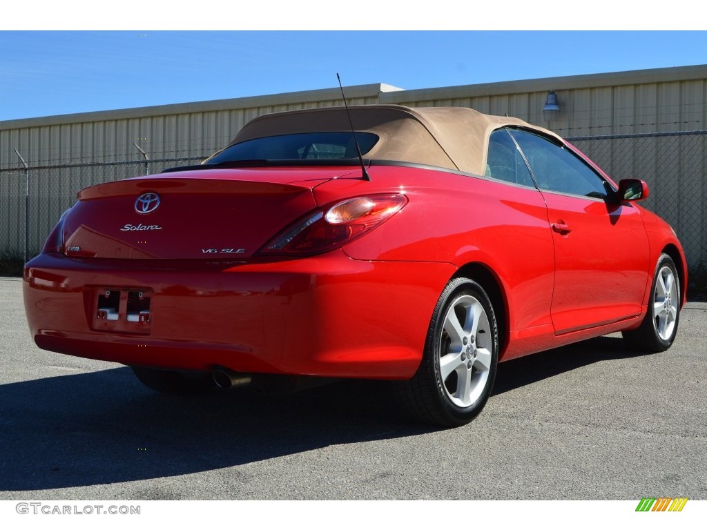 2006 Solara SLE V6 Convertible - Absolutely Red / Ivory photo #27