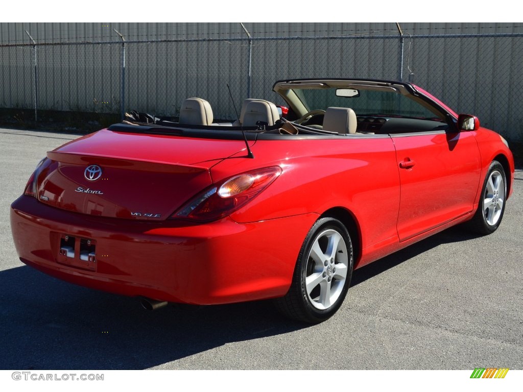 2006 Solara SLE V6 Convertible - Absolutely Red / Ivory photo #28