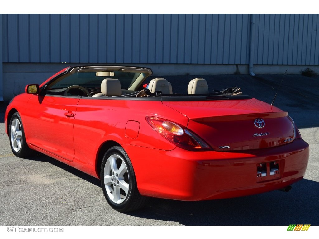 2006 Solara SLE V6 Convertible - Absolutely Red / Ivory photo #30