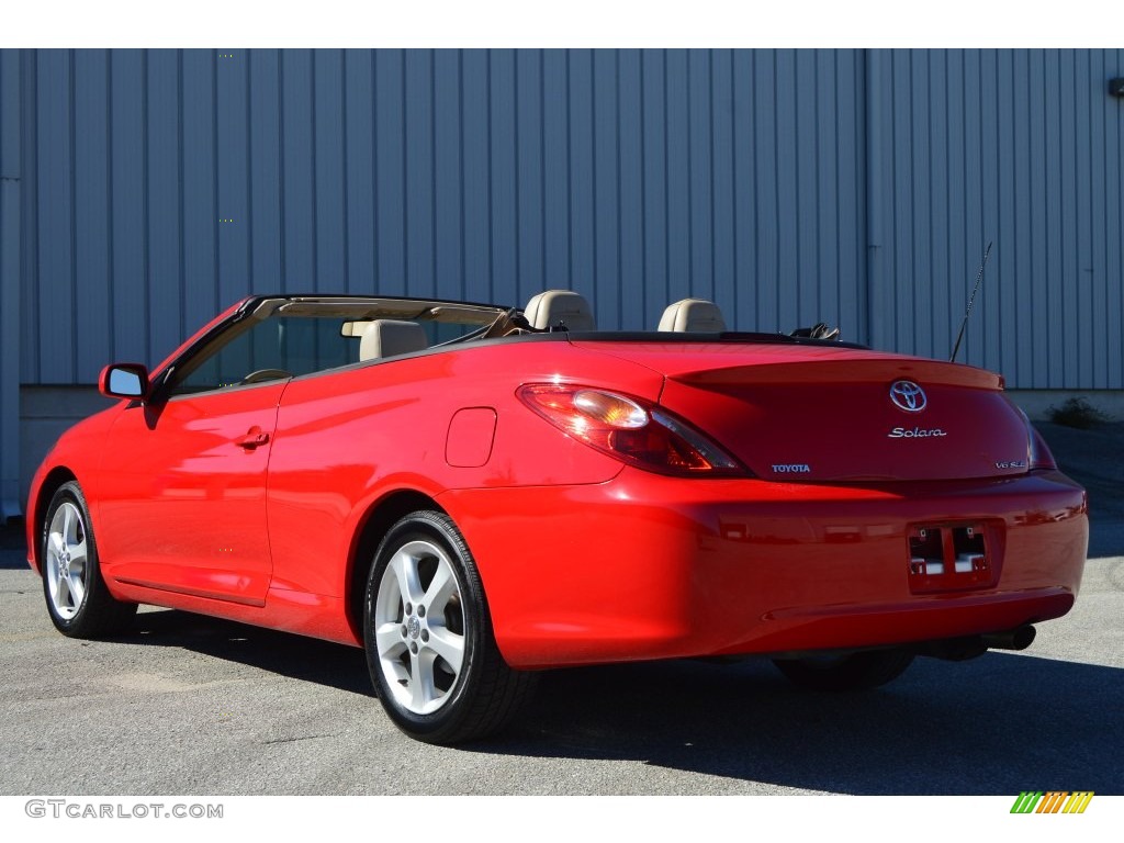 2006 Solara SLE V6 Convertible - Absolutely Red / Ivory photo #31