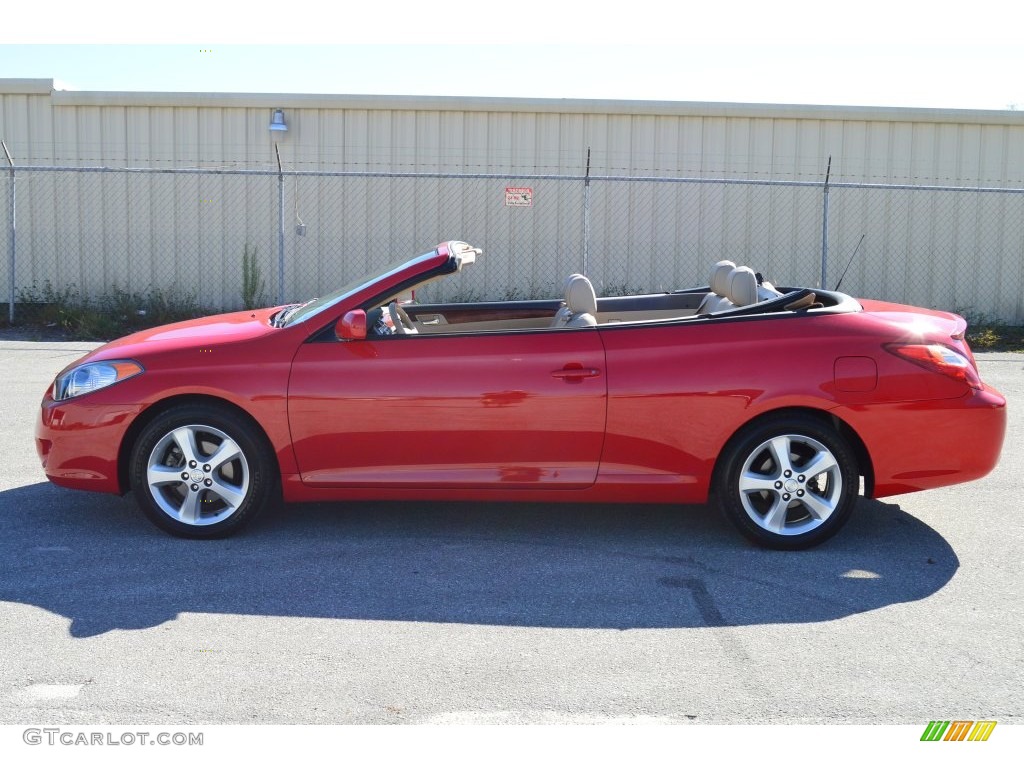 2006 Solara SLE V6 Convertible - Absolutely Red / Ivory photo #32