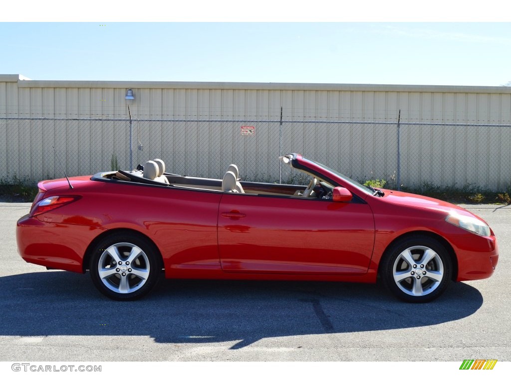 2006 Solara SLE V6 Convertible - Absolutely Red / Ivory photo #33