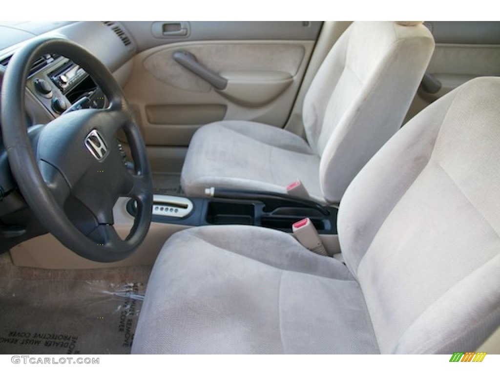 2001 Civic LX Sedan - Clover Green / Beige photo #3