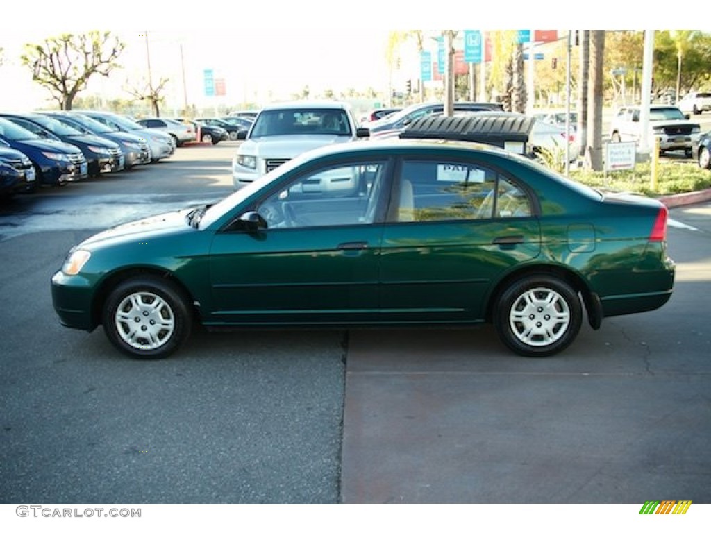 2001 Civic LX Sedan - Clover Green / Beige photo #9