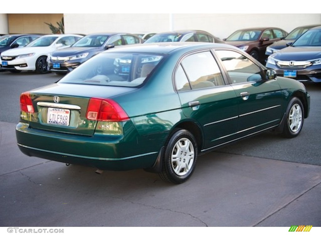 2001 Civic LX Sedan - Clover Green / Beige photo #11