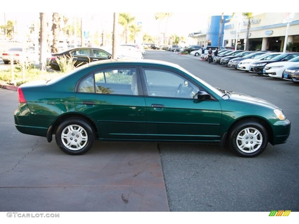 2001 Civic LX Sedan - Clover Green / Beige photo #12