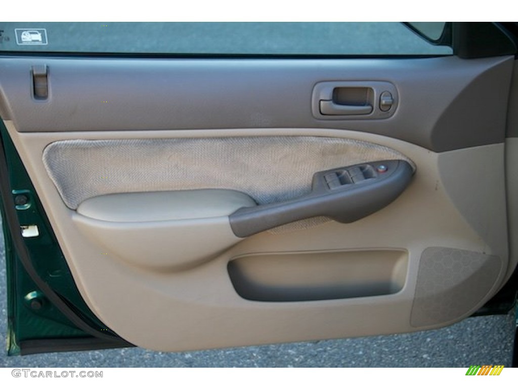 2001 Civic LX Sedan - Clover Green / Beige photo #21