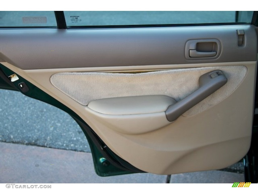 2001 Civic LX Sedan - Clover Green / Beige photo #22
