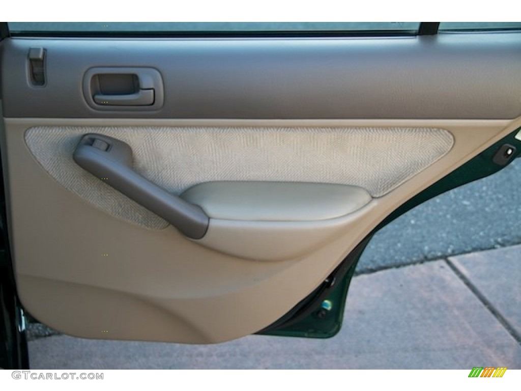 2001 Civic LX Sedan - Clover Green / Beige photo #23