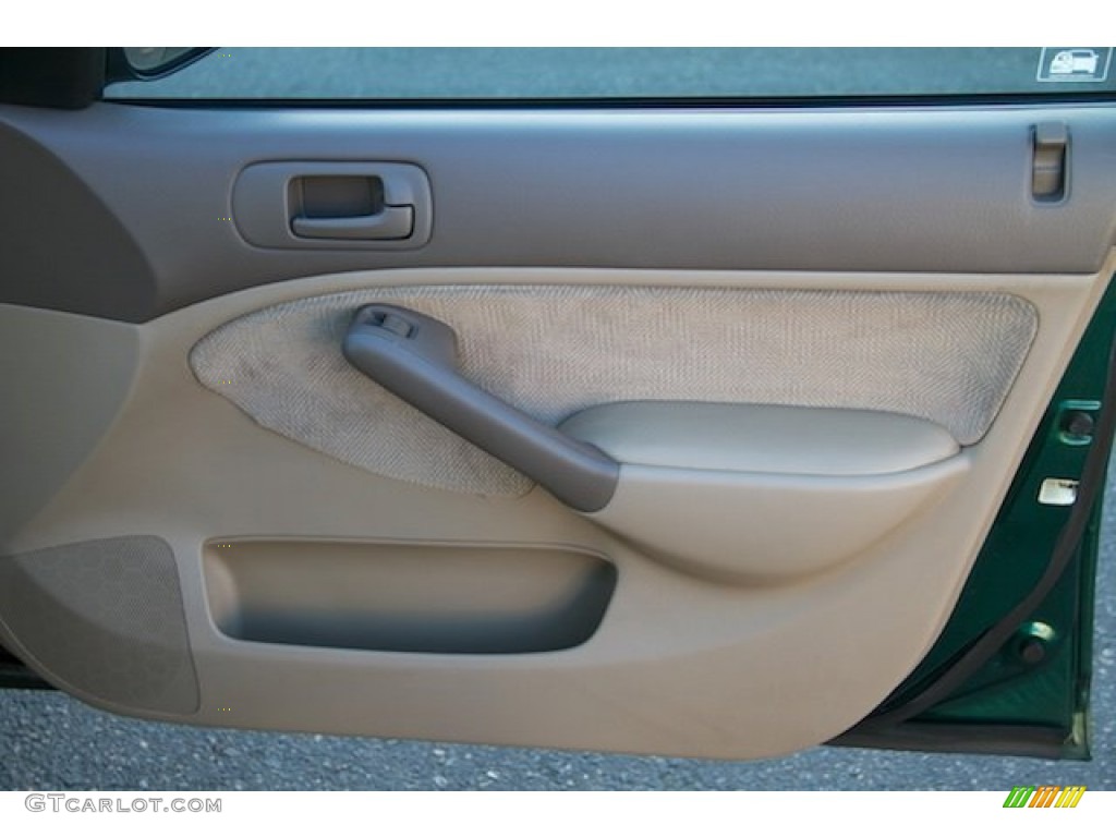 2001 Civic LX Sedan - Clover Green / Beige photo #24