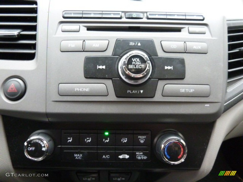 2012 Civic EX-L Coupe - Alabaster Silver Metallic / Gray photo #4