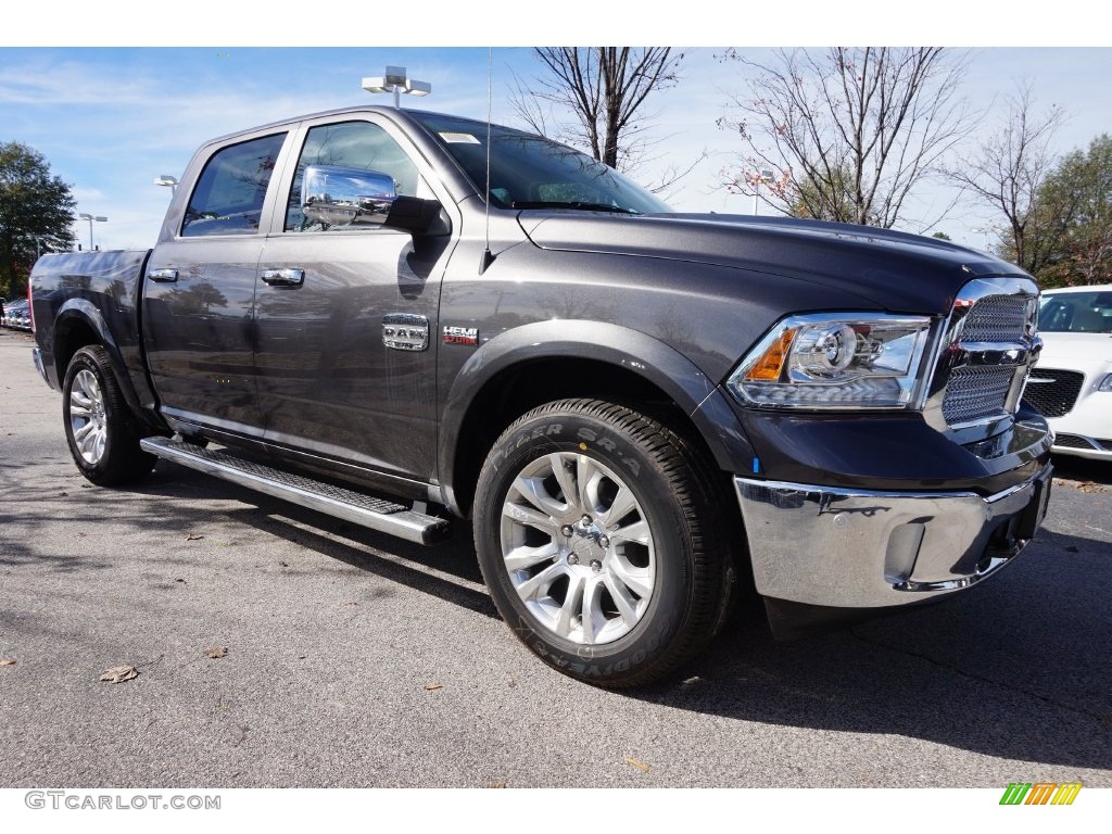 Granite Crystal Metallic 2016 Ram 1500 Laramie Longhorn Crew Cab Exterior Photo #108708469