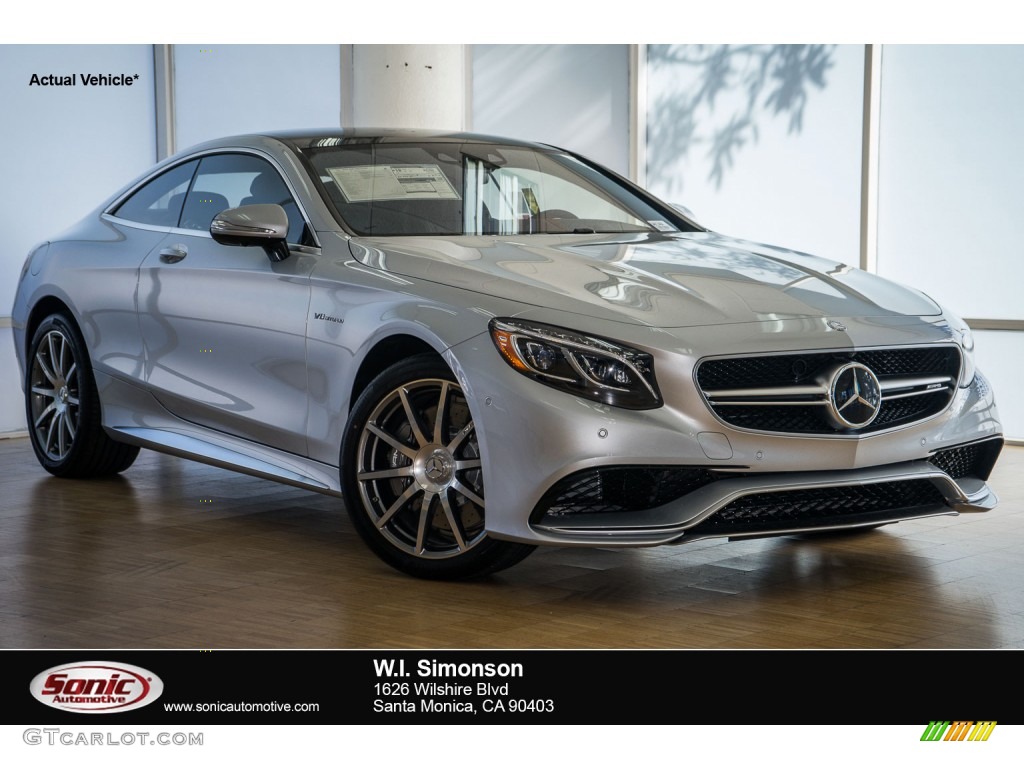 2016 S 63 AMG 4Matic Coupe - Iridium Silver Metallic / designo Black photo #1