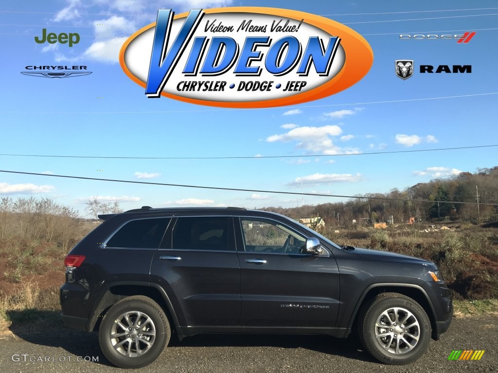 2015 Grand Cherokee Limited 4x4 - Maximum Steel Metallic / Black/Light Frost Beige photo #1