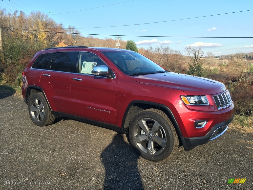 2015 Grand Cherokee Limited 4x4 - Deep Cherry Red Crystal Pearl / Black/Light Frost Beige photo #2