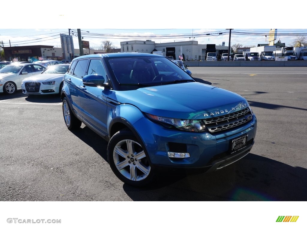 2013 Range Rover Evoque Pure - Mauritius Blue Metallic / Ebony photo #2