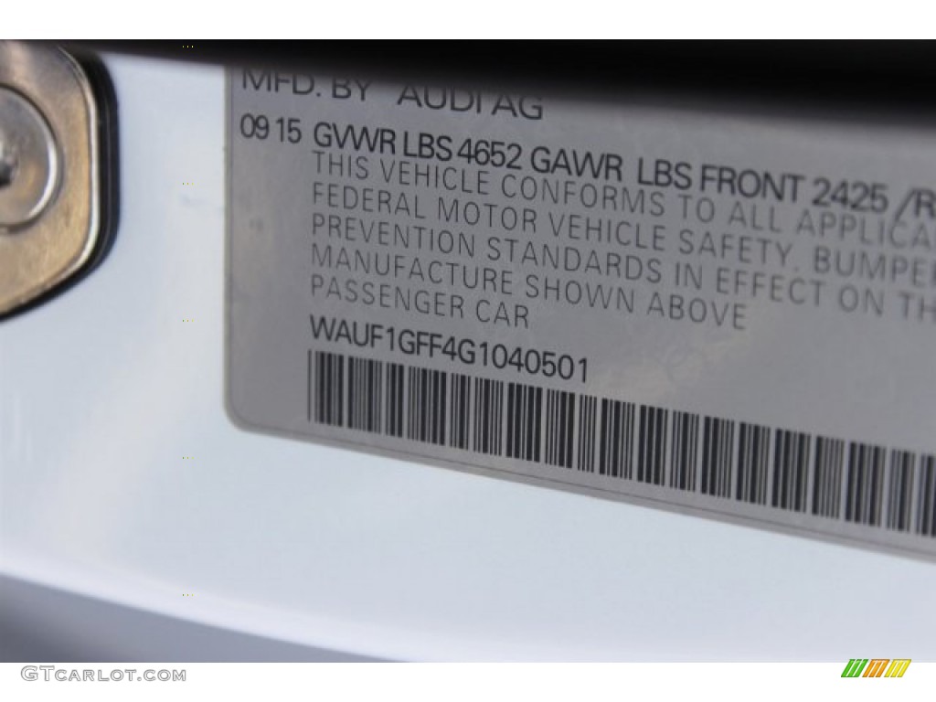 2016 S3 2.0T Prestige quattro - Glacier White Metallic / Black photo #39