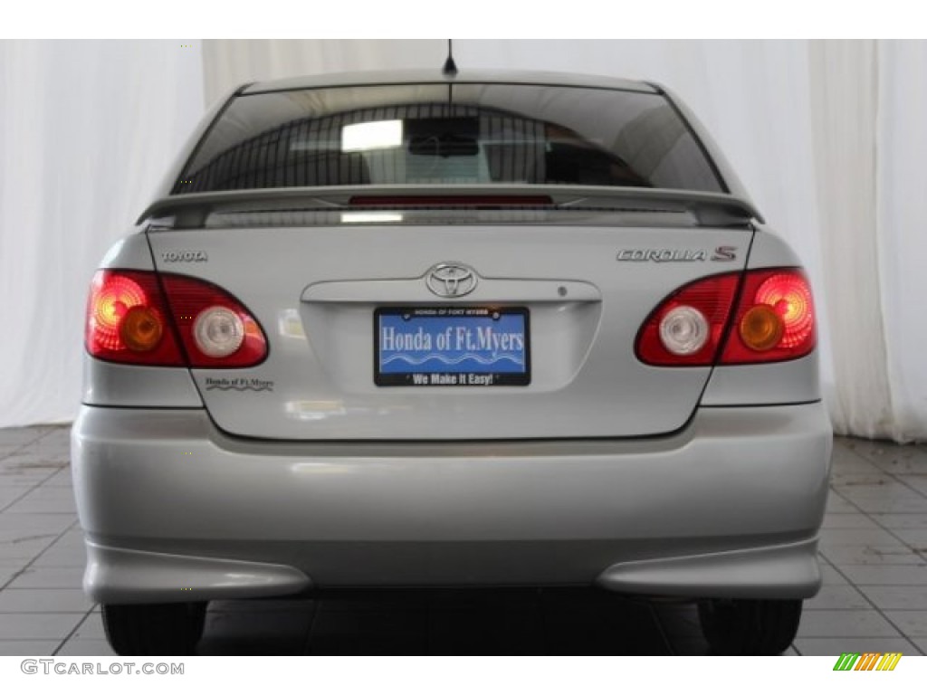 2004 Corolla S - Lunar Mist Silver Metallic / Black photo #6