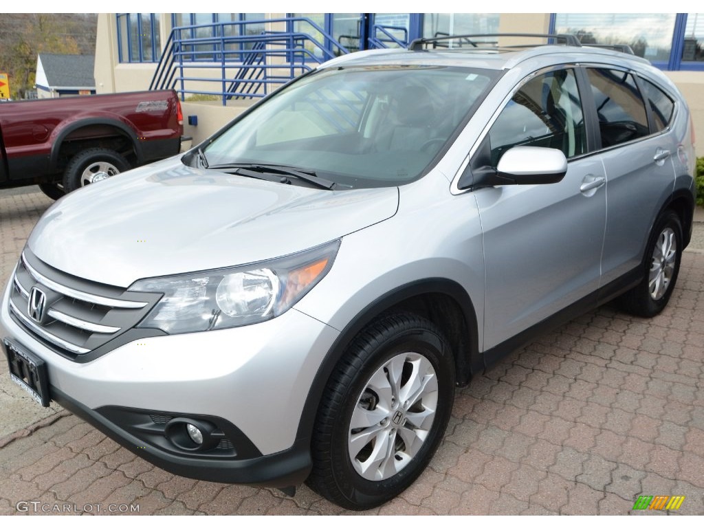 2014 CR-V EX-L AWD - Alabaster Silver Metallic / Black photo #3