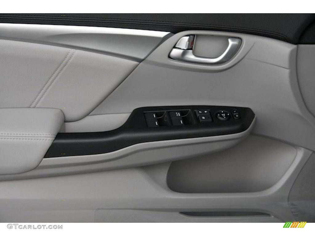2015 Civic EX-L Sedan - Modern Steel Metallic / Gray photo #12