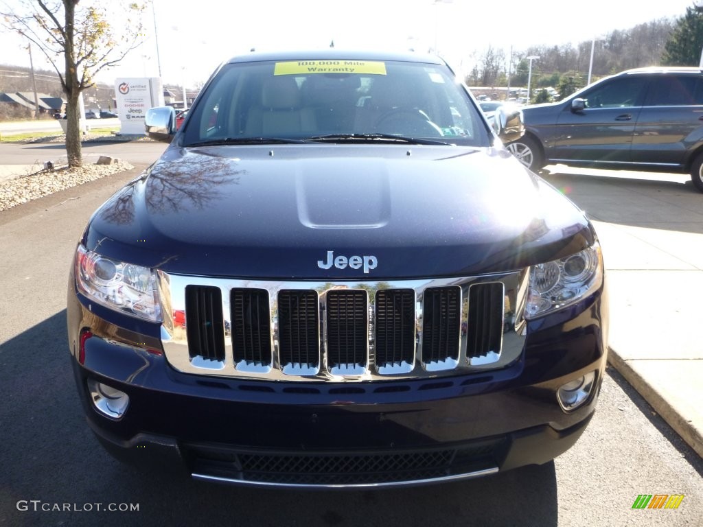 2013 Grand Cherokee Limited 4x4 - True Blue Pearl / Black/Light Frost Beige photo #9