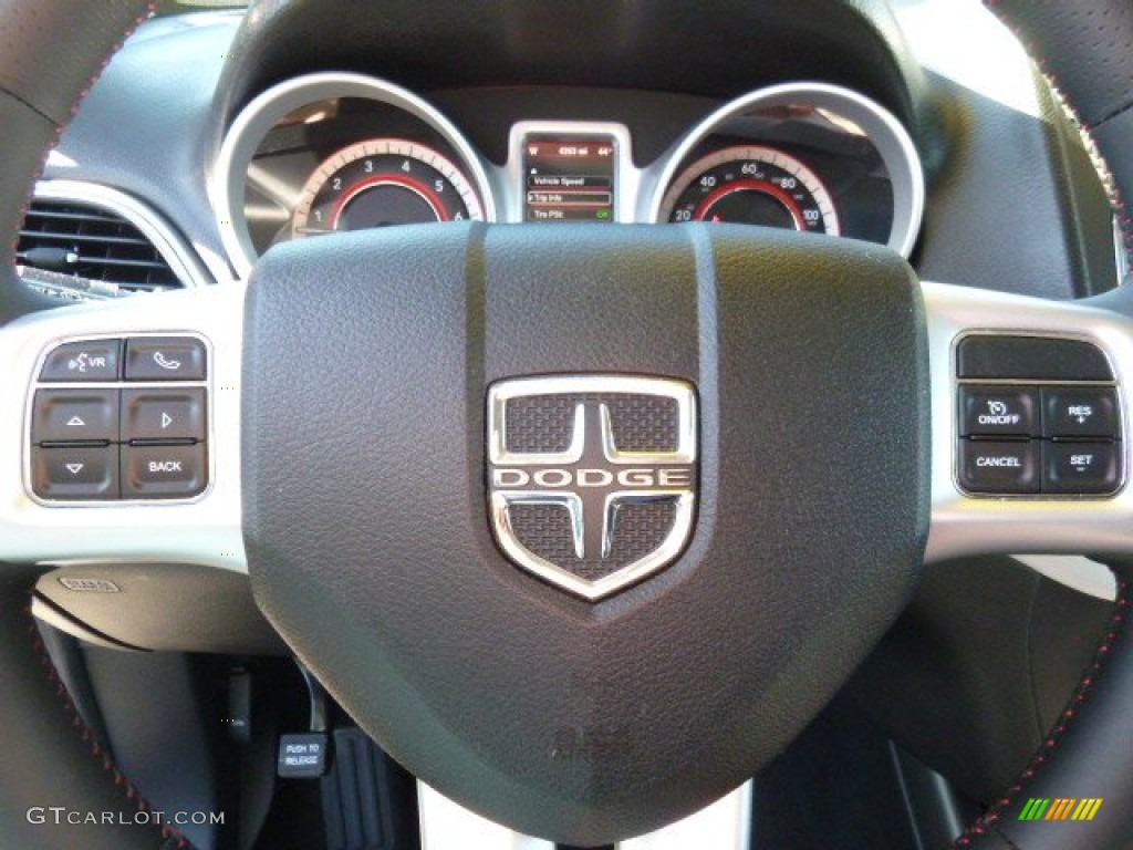 2015 Journey R/T AWD - Pearl White Tri-Coat / R/T Black/Red photo #16