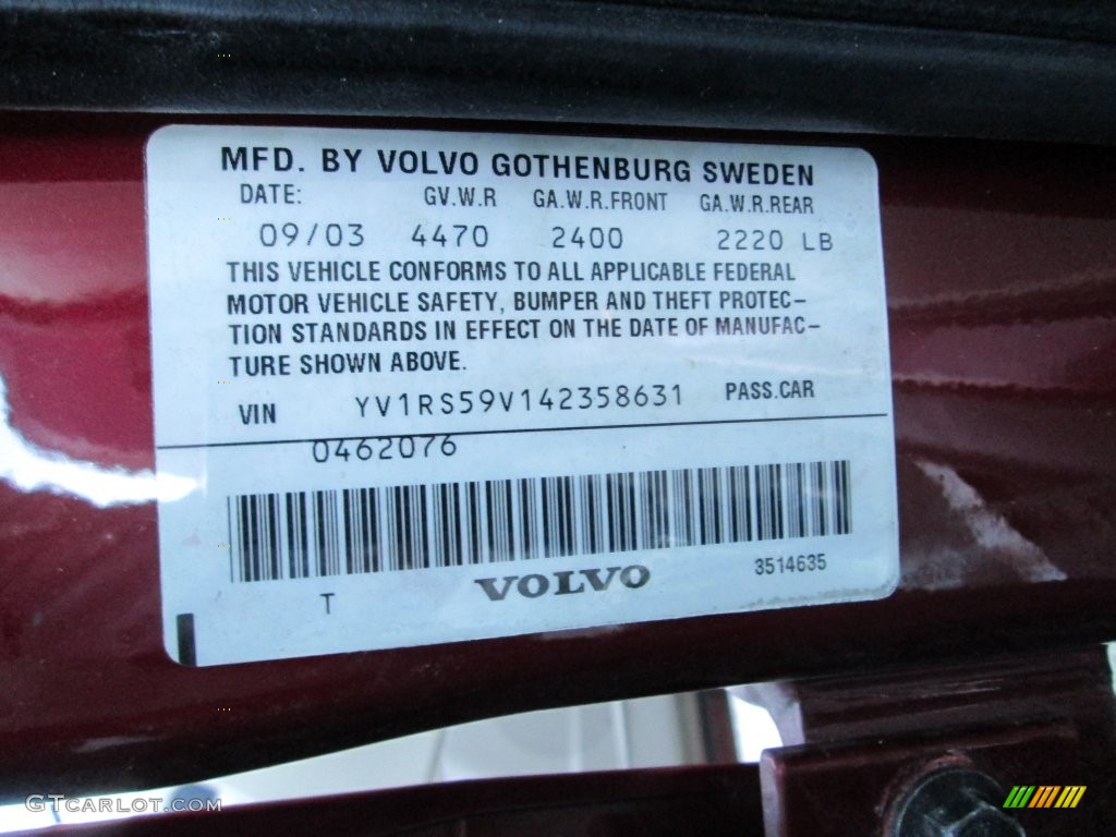 2004 S60 2.5T - Ruby Red Metallic / Taupe/Light Taupe photo #30