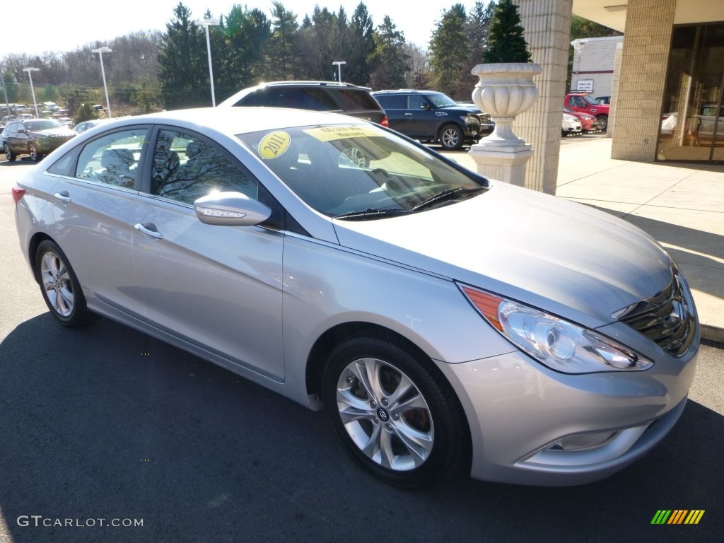 2011 Sonata Limited - Radiant Silver / Gray photo #8