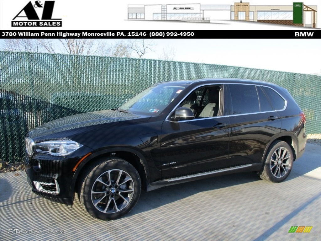 2016 X5 xDrive40e - Black Sapphire Metallic / Black photo #1