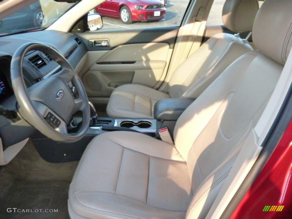 2012 Fusion SEL V6 AWD - Red Candy Metallic / Camel photo #6