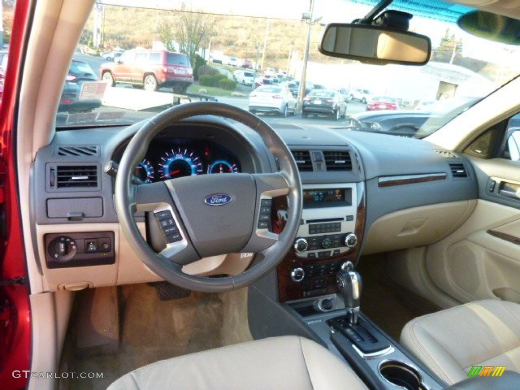 2012 Fusion SEL V6 AWD - Red Candy Metallic / Camel photo #8
