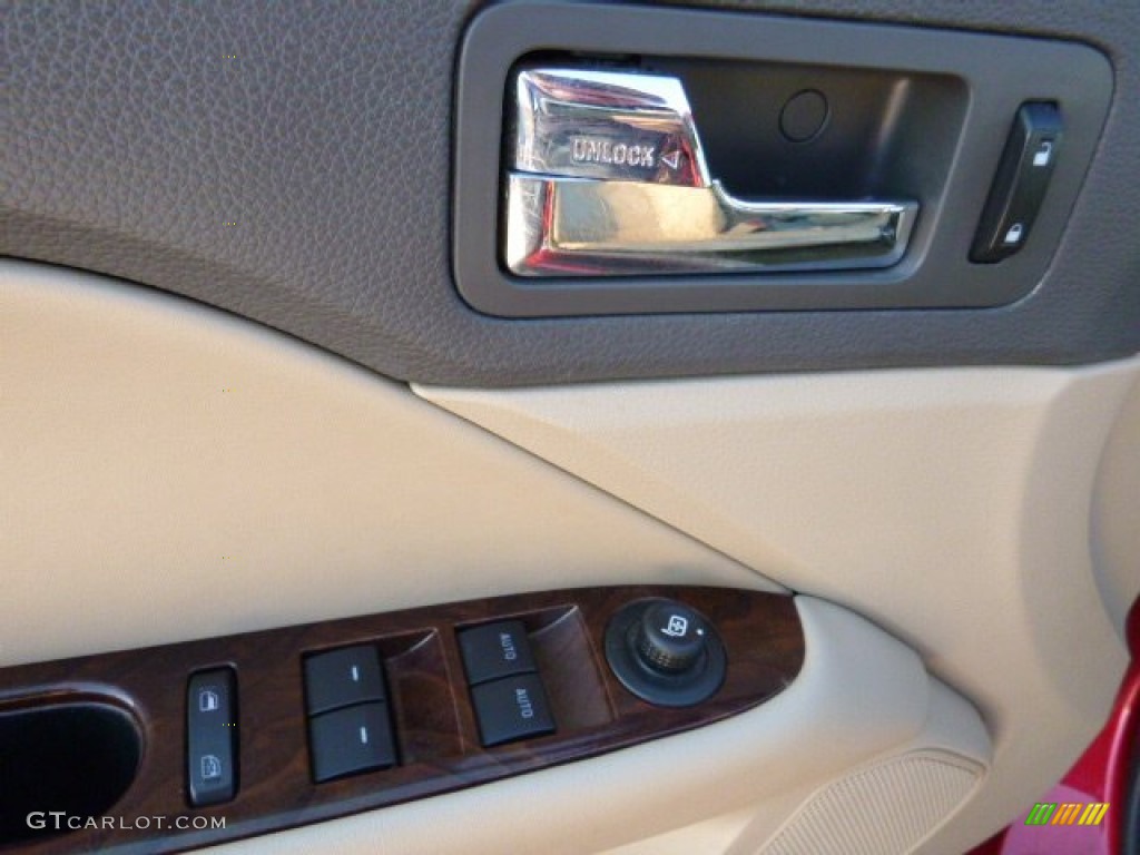 2012 Fusion SEL V6 AWD - Red Candy Metallic / Camel photo #9