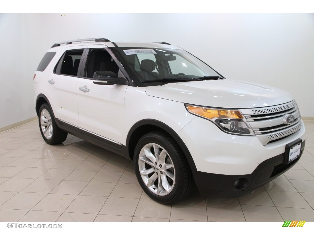 2013 Explorer XLT 4WD - White Platinum Tri-Coat / Charcoal Black photo #1