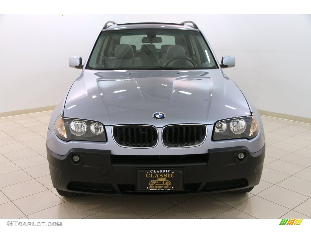 2005 X3 3.0i - Blue Water Metallic / Gray Montana Leather photo #2
