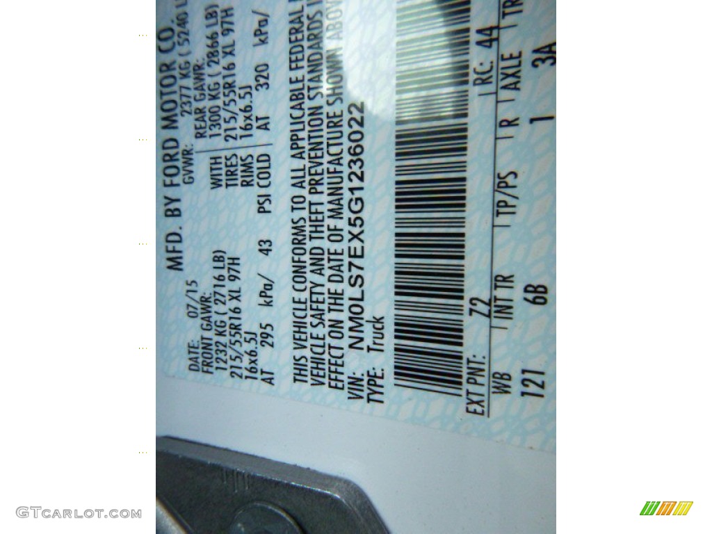 2016 Transit Connect XL Cargo Van Extended - Frozen White / Charcoal Black photo #13