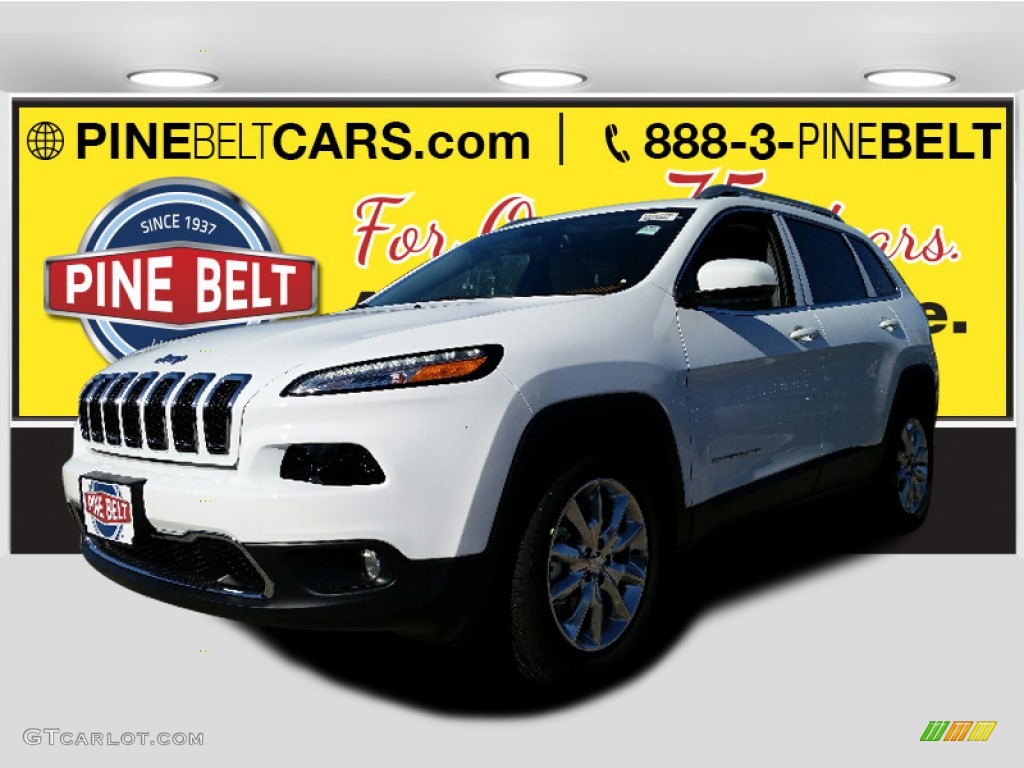 2016 Cherokee Limited 4x4 - Bright White / Black/Light Frost Beige photo #1