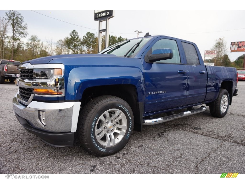 2016 Silverado 1500 LT Double Cab 4x4 - Deep Ocean Blue Metallic / Jet Black photo #3