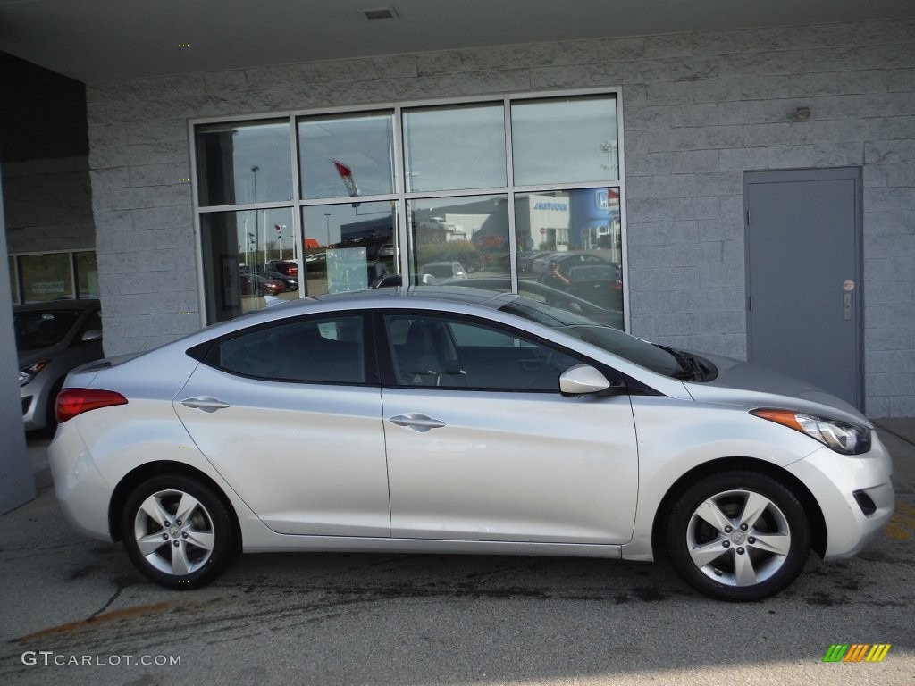 2011 Elantra GLS - Shimmering Silver Metallic / Gray photo #2