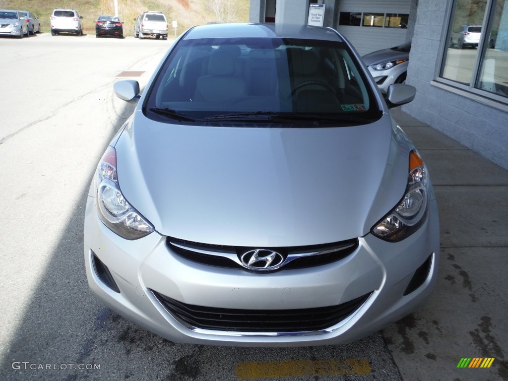 2011 Elantra GLS - Shimmering Silver Metallic / Gray photo #4
