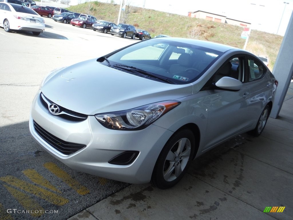 2011 Elantra GLS - Shimmering Silver Metallic / Gray photo #5