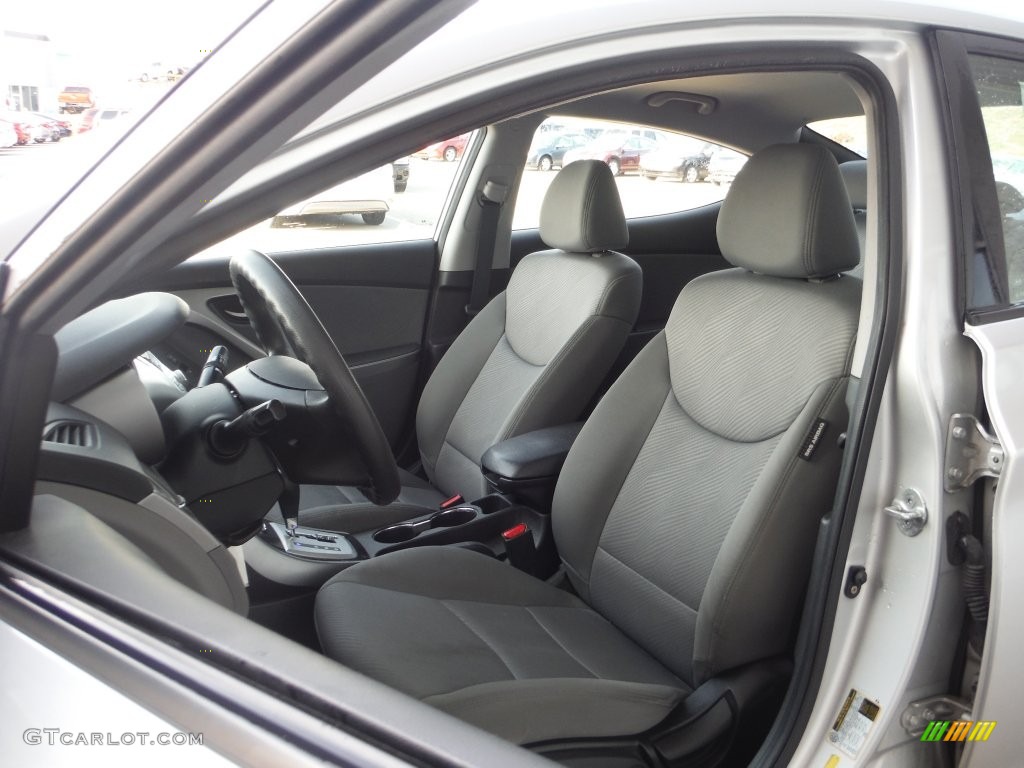 2011 Elantra GLS - Shimmering Silver Metallic / Gray photo #10