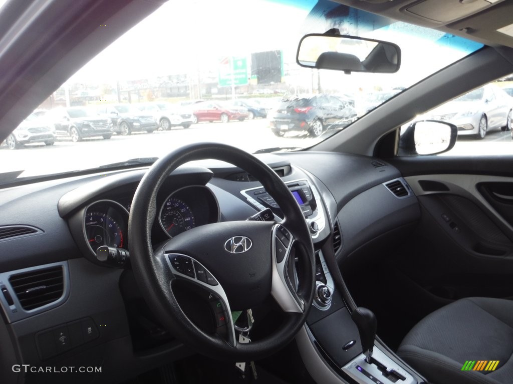 2011 Elantra GLS - Shimmering Silver Metallic / Gray photo #12