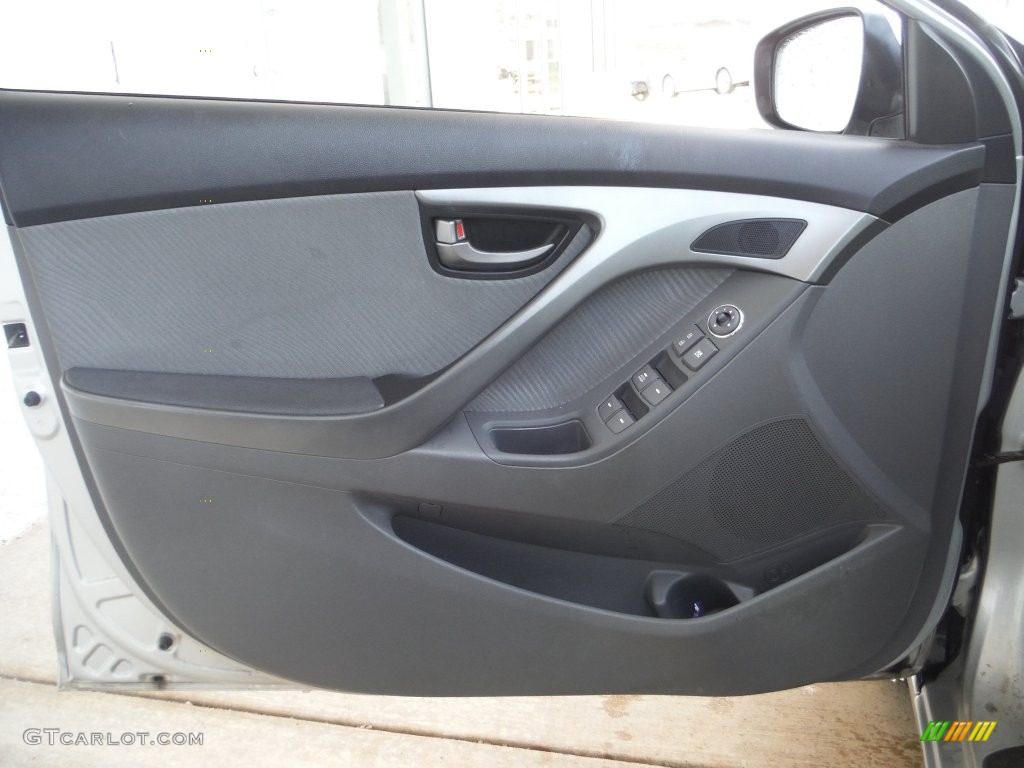2011 Elantra GLS - Shimmering Silver Metallic / Gray photo #13