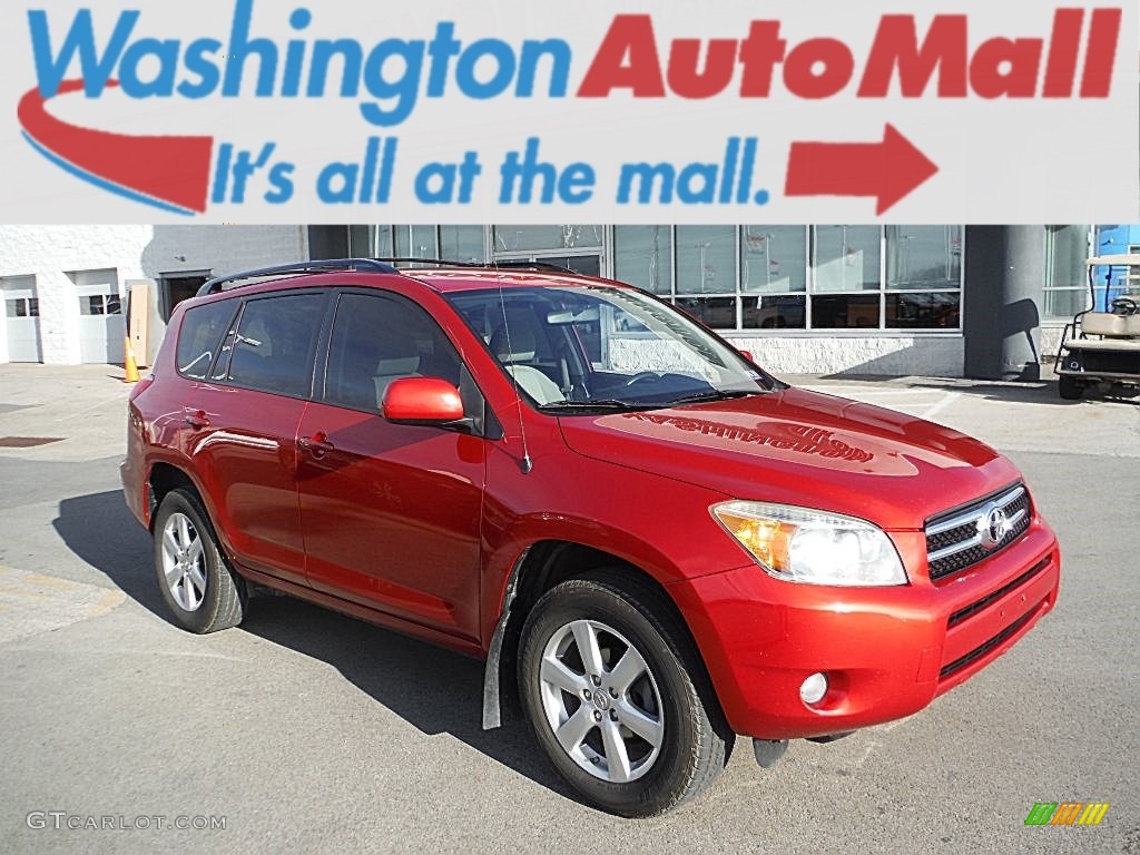 2007 RAV4 Limited 4WD - Barcelona Red Pearl / Taupe photo #1