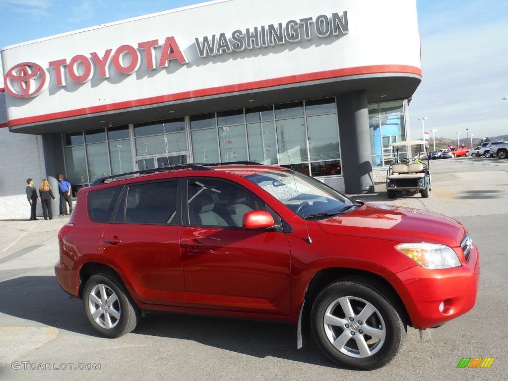 2007 RAV4 Limited 4WD - Barcelona Red Pearl / Taupe photo #2
