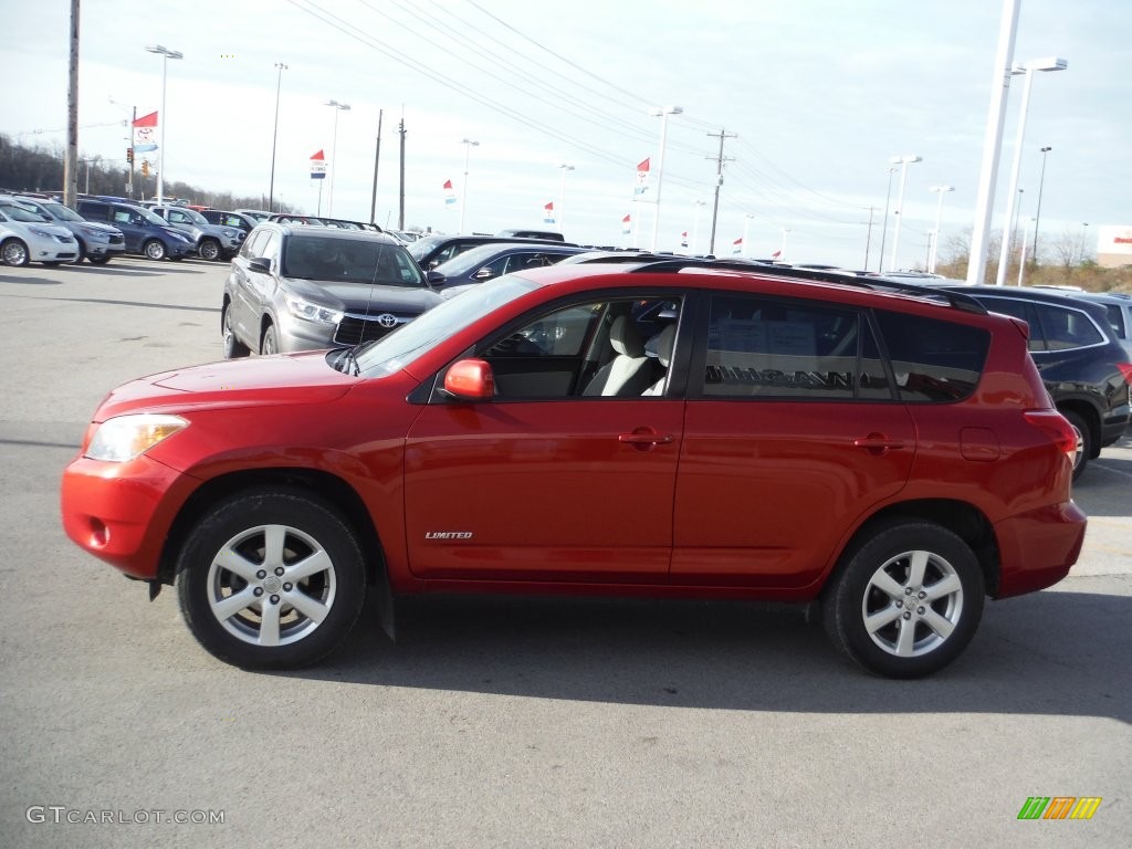 2007 RAV4 Limited 4WD - Barcelona Red Pearl / Taupe photo #5