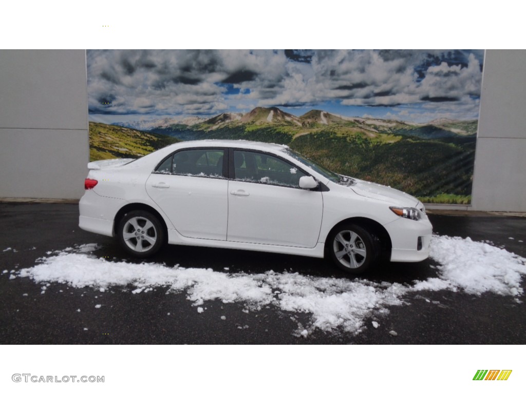 2013 Corolla S - Super White / Dark Charcoal photo #1